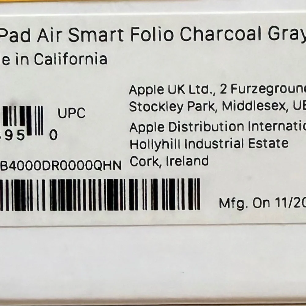 Apple iPad Air 13 inches Smart Folio Case - Charcoal Open Box